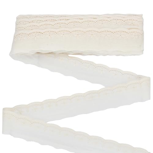 FINGERINSPIRE 14.6 m Baumwoll Ösen Spitzenband 45mm Breit Schneeweiß Bestickte Nähspitze Hochwertige Baumwoll Spitzenkante Für Brautkleider Und Puppenkleidung Heimwerkerarbeiten Und Modedesign FINGERINSPIRE 14.6 m Baumwoll Ösen Spitzenband 45mm Breit Schneeweiß Bestickte Nähspitze Hochwertige Baumwoll Spitzenkante Für Brautkleider Und Puppenkleidung Heimwerkerarbeiten Und Modedesign von FINGERINSPIRE