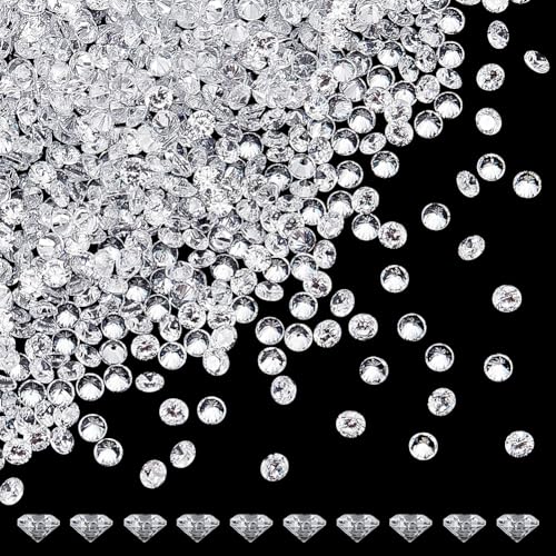 FINGERINSPIRE 1500 Stück Winzige Facettierte Zirkonia Strass Cabochons 2mm Klasse A Klare Cabochons Mit Spitzer Rückseite Diamant Kleine Lose Steine Edelsteine Für Die Herstellung von DIY Schmuck FINGERINSPIRE 1500 Stück Winzige Facettierte Zirkonia Strass Cabochons 2mm Klasse A Klare Cabochons Mit Spitzer Rückseite Diamant Kleine Lose Steine Edelsteine Für Die Herstellung von DIY Schmuck von FINGERINSPIRE