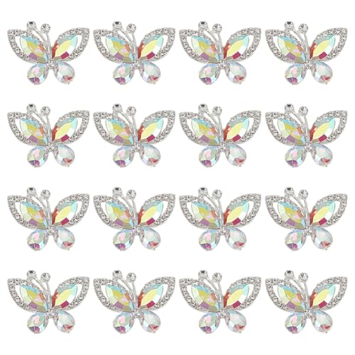 FINGERINSPIRE 16 Stück Kristall Schmetterling Mit Flacher Rückseite Diamant Verzierungen Silberne Schmetterlings Legierungs Cabochons Mit Glas Strasssteinen Kristall Schmetterlings Ornamente Dekor FINGERINSPIRE 16 Stück Kristall Schmetterling Mit Flacher Rückseite Diamant Verzierungen Silberne Schmetterlings Legierungs Cabochons Mit Glas Strasssteinen Kristall Schmetterlings Ornamente Dekor von FINGERINSPIRE