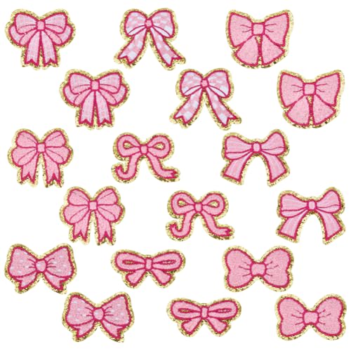 FINGERINSPIRE 18 Stück Chenille Flicken Mit Schleife 9 Stile Zum Aufbügeln/Aufnähen Rosa Schleifen Applikation Mit Goldrand Nähen In Fliege Form Chenille DIY Verzierung Für Kleidung Kostüm Dekoration FINGERINSPIRE 18 Stück Chenille Flicken Mit Schleife 9 Stile Zum Aufbügeln/Aufnähen Rosa Schleifen Applikation Mit Goldrand Nähen In Fliege Form Chenille DIY Verzierung Für Kleidung Kostüm Dekoration von FINGERINSPIRE