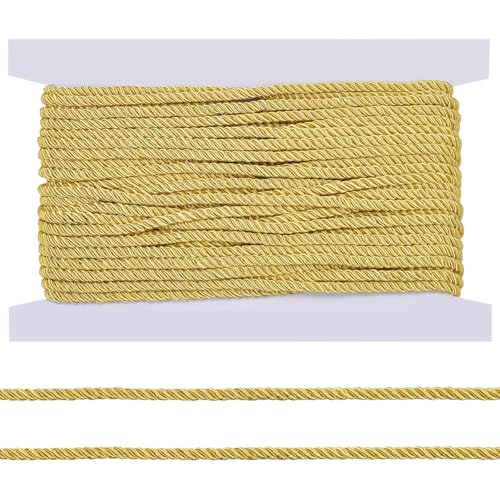 FINGERINSPIRE 18.2 m Gedrehte Kordelbesatzschnur 3 Lagig 6mm Im Durchmesser Gedrehtes Kordelband Gelb Geflochtene Gedrehte Kordel Gedrehte Kordel Aus Polyester Für Bastelarbeiten Vorhangdekoration FINGERINSPIRE 18.2 m Gedrehte Kordelbesatzschnur 3 Lagig 6mm Im Durchmesser Gedrehtes Kordelband Gelb Geflochtene Gedrehte Kordel Gedrehte Kordel Aus Polyester Für Bastelarbeiten Vorhangdekoration von FINGERINSPIRE