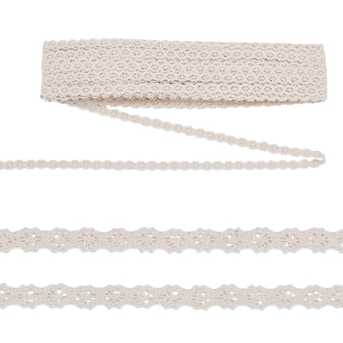 FINGERINSPIRE 18.2 m Vintage Baumwollband 10mm Breit Beigefarbenes Zierband Zum Nähen Schneeflockenform Baumwollband Ausgehöhltes Kleidungszubehör Für Heimwerker Basteln Kleidung Kleiderdekoration FINGERINSPIRE 18.2 m Vintage Baumwollband 10mm Breit Beigefarbenes Zierband Zum Nähen Schneeflockenform Baumwollband Ausgehöhltes Kleidungszubehör Für Heimwerker Basteln Kleidung Kleiderdekoration von FINGERINSPIRE