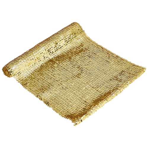 FINGERINSPIRE 1M Paillettenstoff Polyester Glitzermaterial 34 cm Breiter Dehnbarer Flacher Paillettenstoff Glitzerstoff In Dunkelgold Für DIY Näharbeiten Vorhänge Tischdecken Kleidung FINGERINSPIRE 1M Paillettenstoff Polyester Glitzermaterial 34 cm Breiter Dehnbarer Flacher Paillettenstoff Glitzerstoff In Dunkelgold Für DIY Näharbeiten Vorhänge Tischdecken Kleidung von FINGERINSPIRE