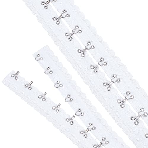 FINGERINSPIRE 2,8m 5,6cm Baumwollband mit Haken und Ösen 3 cm Abstand weißes mit Spitze überzogenes Band mit weißen Spitzenbändern mit Haken und Ösen für DIY-Kleidungsaccessoires FINGERINSPIRE 2,8m 5,6cm Baumwollband mit Haken und Ösen 3 cm Abstand weißes mit Spitze überzogenes Band mit weißen Spitzenbändern mit Haken und Ösen für DIY-Kleidungsaccessoires von FINGERINSPIRE