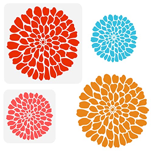 FINGERINSPIRE 2 Stück Blüten Wandschablone 2 Größen Quadratisch Dahlienmuster Wandmalerei Schablone DIY Handwerk Blumenschablone Für Zuhause, Wanddekoration, Große Pflanzen, Bodenfliesen, Möbel FINGERINSPIRE 2 Stück Blüten Wandschablone 2 Größen Quadratisch Dahlienmuster Wandmalerei Schablone DIY Handwerk Blumenschablone Für Zuhause, Wanddekoration, Große Pflanzen, Bodenfliesen, Möbel von FINGERINSPIRE