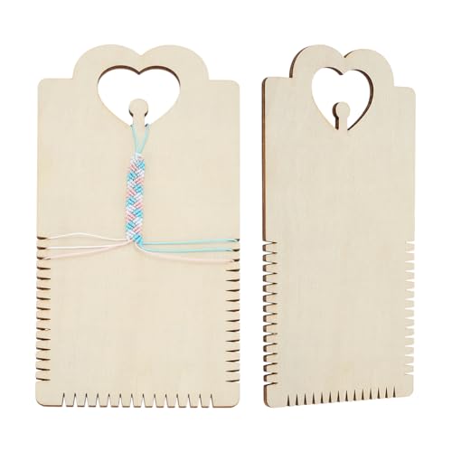 FINGERINSPIRE 2 Stück Freundschaftsarmband Set Aus Sperrholz 24x12cm Antikweiß Bastelwerkzeug Für Armbänder Rechteckig Mit Herz Armband Flechtscheibe Für Anfänger FINGERINSPIRE 2 Stück Freundschaftsarmband Set Aus Sperrholz 24x12cm Antikweiß Bastelwerkzeug Für Armbänder Rechteckig Mit Herz Armband Flechtscheibe Für Anfänger von FINGERINSPIRE