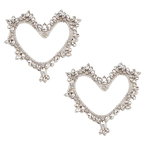 FINGERINSPIRE 2 Stück Herzförmige Strass Applikationen 108x101.5x5.5 mm Herz Kristall Patch Zum Aufnähen Weiße Künstliche Strass Kristall Applikationen Für Hochzeit Brautkleid Dekoration FINGERINSPIRE 2 Stück Herzförmige Strass Applikationen 108x101.5x5.5 mm Herz Kristall Patch Zum Aufnähen Weiße Künstliche Strass Kristall Applikationen Für Hochzeit Brautkleid Dekoration von FINGERINSPIRE