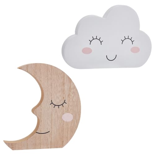 FINGERINSPIRE 2 Stück Holzmond Tischdekoration 2 Stile MDF Platten Wanddekorationen Schlafender Holzmond Tischdekoration Schlafende Holzwolken Dekoration Kinderzimmer Jungen Mädchenzimmer Dekoration FINGERINSPIRE 2 Stück Holzmond Tischdekoration 2 Stile MDF Platten Wanddekorationen Schlafender Holzmond Tischdekoration Schlafende Holzwolken Dekoration Kinderzimmer Jungen Mädchenzimmer Dekoration von FINGERINSPIRE