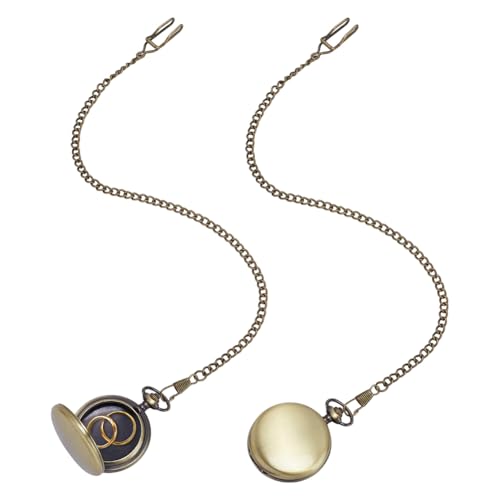 FINGERINSPIRE 2 Stück Mini Reise Schmuckringhalter Antikes Bronze Taschenuhr Design Legierungsring Aufbewahrungsbox Panzerketten Mit Rundem Ring Zum Organisieren von Anhängern Ringen Und Ohrringen FINGERINSPIRE 2 Stück Mini Reise Schmuckringhalter Antikes Bronze Taschenuhr Design Legierungsring Aufbewahrungsbox Panzerketten Mit Rundem Ring Zum Organisieren von Anhängern Ringen Und Ohrringen von FINGERINSPIRE