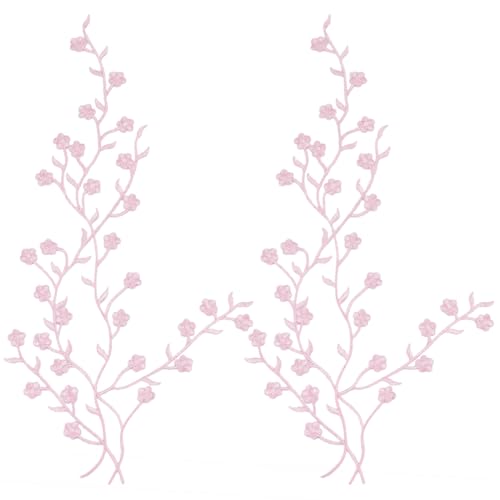 FINGERINSPIRE 2 Stück Pflaumenblüten Applikationen Zum Aufbügeln/Aufnähen Perlrosa Blumen Applikationen Blumenranken Patches Mit Selbstklebenden Bestickten Blumen Applikationen Für DIY Dekoration FINGERINSPIRE 2 Stück Pflaumenblüten Applikationen Zum Aufbügeln/Aufnähen Perlrosa Blumen Applikationen Blumenranken Patches Mit Selbstklebenden Bestickten Blumen Applikationen Für DIY Dekoration von FINGERINSPIRE