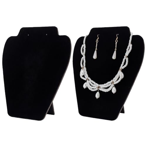 FINGERINSPIRE 2 Stück Schwarzer Schmuckständer Aus Samt Für Halsketten Und Ohrringe Verdickter Karton Halsketten Ausstellungsständer Halsketten Schmuck Organizer Halter Staffelei Ausstellungsständer FINGERINSPIRE 2 Stück Schwarzer Schmuckständer Aus Samt Für Halsketten Und Ohrringe Verdickter Karton Halsketten Ausstellungsständer Halsketten Schmuck Organizer Halter Staffelei Ausstellungsständer von FINGERINSPIRE