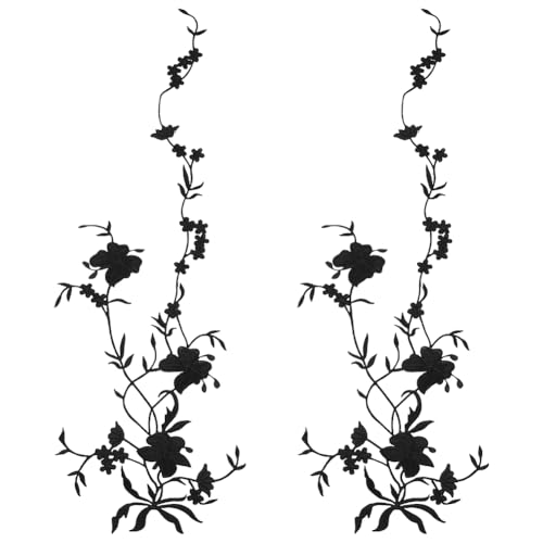 FINGERINSPIRE 2 Stück Stickapplikationen In Blumenform Aus Stoff Schwarzes Blumenmuster Zum Aufbügeln/Aufnähen Spitzenapplikation In Blumenrankenform DIY Stoffkunst Stickerei Dekoration Flicken FINGERINSPIRE 2 Stück Stickapplikationen In Blumenform Aus Stoff Schwarzes Blumenmuster Zum Aufbügeln/Aufnähen Spitzenapplikation In Blumenrankenform DIY Stoffkunst Stickerei Dekoration Flicken von FINGERINSPIRE