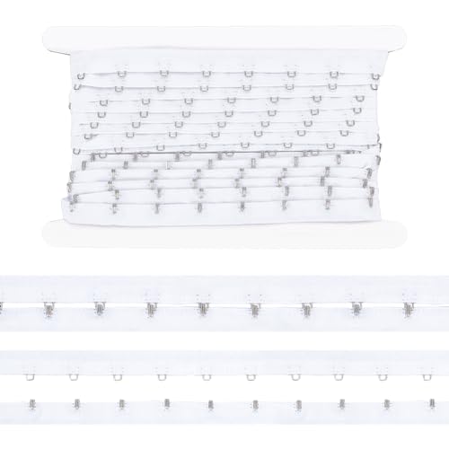 FINGERINSPIRE 2.7 m Paar Einreihiges Haken Und Ösenband 28 mm Breit Weißes Abstandsband Aus Polyester Mit Haken Und Öse Elastisches BH Band Randbesatzband Für DIY Dekoration FINGERINSPIRE 2.7 m Paar Einreihiges Haken Und Ösenband 28 mm Breit Weißes Abstandsband Aus Polyester Mit Haken Und Öse Elastisches BH Band Randbesatzband Für DIY Dekoration von FINGERINSPIRE