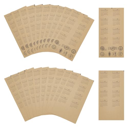 FINGERINSPIRE 20 Kalenderaufkleber Für Planer 2 Stile Weizenfarbenes Papier Kalenderaufkleber Monatliche Index-Teiler Bullet Selbstklebende Index-Registerkarten Für Journalplaner Agenda Notizbuch FINGERINSPIRE 20 Kalenderaufkleber Für Planer 2 Stile Weizenfarbenes Papier Kalenderaufkleber Monatliche Index-Teiler Bullet Selbstklebende Index-Registerkarten Für Journalplaner Agenda Notizbuch von FINGERINSPIRE
