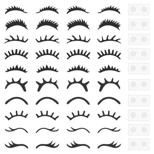 FINGERINSPIRE 20 Set Wimpernflicken 10 Stile Schwarze Wimpern Applikationsflicken Mit Aufklebern Filzstoff Wimpern Bastelbedarf Applikationsflicken Nähen Basteln Dekoration Für DIY Dekoration FINGERINSPIRE 20 Set Wimpernflicken 10 Stile Schwarze Wimpern Applikationsflicken Mit Aufklebern Filzstoff Wimpern Bastelbedarf Applikationsflicken Nähen Basteln Dekoration Für DIY Dekoration von FINGERINSPIRE