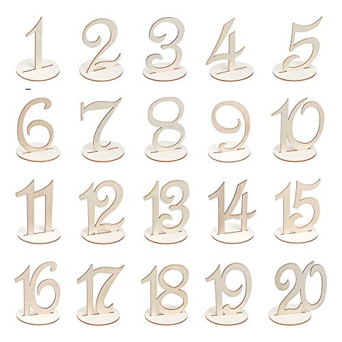 FINGERINSPIRE 20 Stück Holz Tischnummern Mit Halter 10 cm Hoch Holznummern 1 20 Zahlenform Holztischdekoration Hochzeit Party Empfang Sitznummern Für Partys Catering Veranstaltungen FINGERINSPIRE 20 Stück Holz Tischnummern Mit Halter 10 cm Hoch Holznummern 1 20 Zahlenform Holztischdekoration Hochzeit Party Empfang Sitznummern Für Partys Catering Veranstaltungen von FINGERINSPIRE