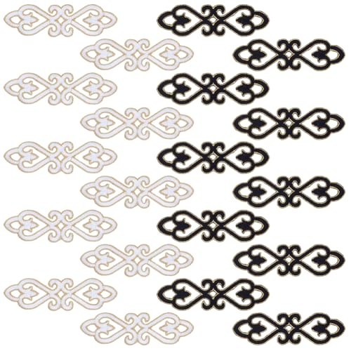 FINGERINSPIRE 20 Stück Scroll Trim Bestickte Applikation Schwarz Weiß Hohlbesatz Bügelbild Patches 37x125mm Aufnäher Band Aufnäher Goldrand Stoff Für Kostüm DIY Kleidung Reparatur FINGERINSPIRE 20 Stück Scroll Trim Bestickte Applikation Schwarz Weiß Hohlbesatz Bügelbild Patches 37x125mm Aufnäher Band Aufnäher Goldrand Stoff Für Kostüm DIY Kleidung Reparatur von FINGERINSPIRE