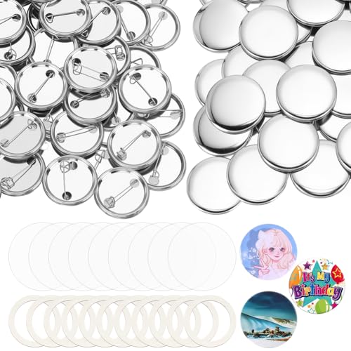 FINGERINSPIRE 200 Set Button Maker Zubehör 32mm Platinmetall Runde Badge Teile Mit Metallabdeckungen Und PET Dichtung Blanko Button Badge Teile Für Abzeichen Maker Machine Abzeichen Press FINGERINSPIRE 200 Set Button Maker Zubehör 32mm Platinmetall Runde Badge Teile Mit Metallabdeckungen Und PET Dichtung Blanko Button Badge Teile Für Abzeichen Maker Machine Abzeichen Press von FINGERINSPIRE