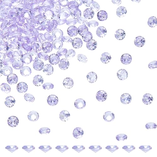 FINGERINSPIRE 200 Stück 3mm Runder Zirkonia Stein Lavendel 5A Lose CZ Diamantsteine Winzige Facettierte Strass Cabochons Kleine Spitze Kristall Diamant Edelsteine Für Ringe Schmuck Zum Selbermachen von FINGERINSPIRE