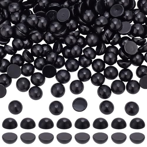 FINGERINSPIRE 200 Stück Halbrunde Unbehandelte Holzkugeln 14mm Durchmesser Schwarze Glatte Halbperle Gespaltene Runde Holzkugel Halbkugel Holzperlen Für Projekte Kunstdesign Malerei Party Ornament von FINGERINSPIRE