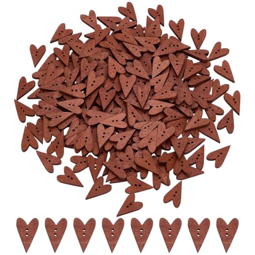 FINGERINSPIRE 200 Stück Herzförmige Holzknöpfe Kokosnussbraune Nähknöpfe Mit 2 Loch Vintage Dekoknöpfe Für Kleidung DIY Nähzubehör Basteldekoration FINGERINSPIRE 200 Stück Herzförmige Holzknöpfe Kokosnussbraune Nähknöpfe Mit 2 Loch Vintage Dekoknöpfe Für Kleidung DIY Nähzubehör Basteldekoration von FINGERINSPIRE