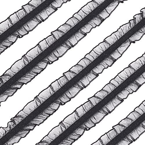 FINGERINSPIRE 20m 20mm Schwarz Doppelrüschen Spitzenband Spitzenbesatz Stretch Elastischer Randbesatz Plissierter Nähstoffbesatz für Kleid Kragen Ärmel Dekoration und Geschenkverpackungen FINGERINSPIRE 20m 20mm Schwarz Doppelrüschen Spitzenband Spitzenbesatz Stretch Elastischer Randbesatz Plissierter Nähstoffbesatz für Kleid Kragen Ärmel Dekoration und Geschenkverpackungen von FINGERINSPIRE