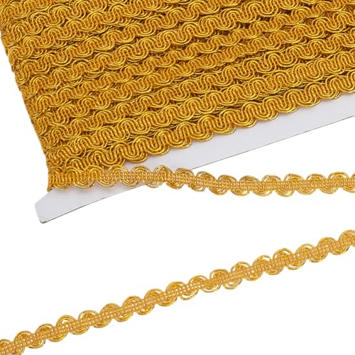 FINGERINSPIRE 22,8m 10mm Metallic Scroll Braid Trim Verschönerung Dunkel Goldenes Polyesterband mit Wellenmuster für Bekleidungszubehör, Kostüm oder Schmuck, Kunsthandwerk und Nähen FINGERINSPIRE 22,8m 10mm Metallic Scroll Braid Trim Verschönerung Dunkel Goldenes Polyesterband mit Wellenmuster für Bekleidungszubehör, Kostüm oder Schmuck, Kunsthandwerk und Nähen von FINGERINSPIRE