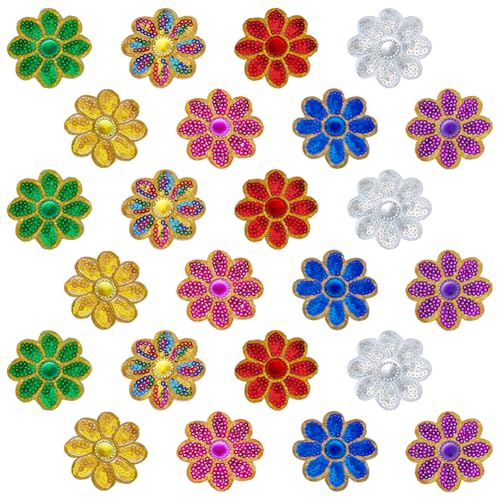 FINGERINSPIRE 24 Stück 8 Farben Blumen Pailletten Applikationen 75mm Durchmesser Kristall Pailletten Applikation Zum Aufbügeln Metallische Strass Applikation 8 Blütenblätter Blumen Applikationen FINGERINSPIRE 24 Stück 8 Farben Blumen Pailletten Applikationen 75mm Durchmesser Kristall Pailletten Applikation Zum Aufbügeln Metallische Strass Applikation 8 Blütenblätter Blumen Applikationen von FINGERINSPIRE