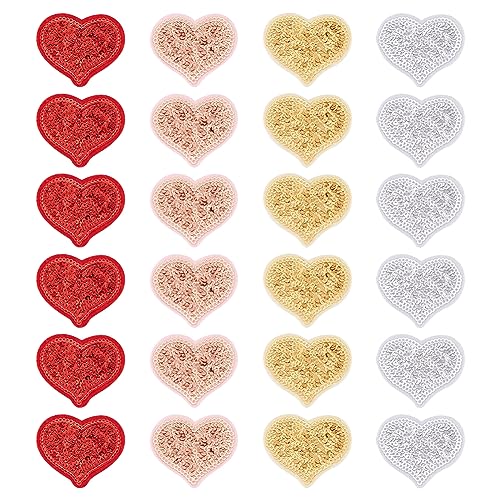 FINGERINSPIRE 24 Stück Herz Pailletten Stickapplikationen 42.5x49mm Zum Aufbügeln/Aufnähen Herzförmige PVC Pailletten Stickapplikationen Rot Gold Silber Rosa Herz Pailletten Kleidungsflicken FINGERINSPIRE 24 Stück Herz Pailletten Stickapplikationen 42.5x49mm Zum Aufbügeln/Aufnähen Herzförmige PVC Pailletten Stickapplikationen Rot Gold Silber Rosa Herz Pailletten Kleidungsflicken von FINGERINSPIRE