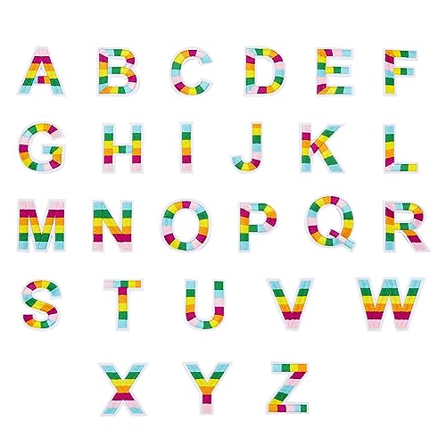 FINGERINSPIRE 26 Stück Bestickte Buchstaben Applikations Patch Buchstabe AZ Zum Aufbügeln/Aufnähen Regenbogen Buchstaben Stoff Patch 26 bestickte Patches Mit Englischem Alphabet Muster Für Kleidung FINGERINSPIRE 26 Stück Bestickte Buchstaben Applikations Patch Buchstabe AZ Zum Aufbügeln/Aufnähen Regenbogen Buchstaben Stoff Patch 26 bestickte Patches Mit Englischem Alphabet Muster Für Kleidung von FINGERINSPIRE