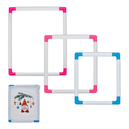 FINGERINSPIRE 3 Satz Stickrahmen Rosa/Blau Universal Stickrahmen Aus Kunststoff Rechteckig Kreuzstichrahmen Und Rahmen Stickrahmen Zum Selbermachen Nähwerkzeug Zum Quilten Seidenmalerei FINGERINSPIRE 3 Satz Stickrahmen Rosa/Blau Universal Stickrahmen Aus Kunststoff Rechteckig Kreuzstichrahmen Und Rahmen Stickrahmen Zum Selbermachen Nähwerkzeug Zum Quilten Seidenmalerei von FINGERINSPIRE