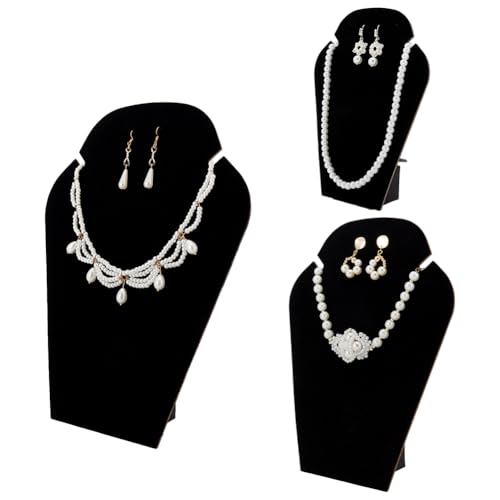 FINGERINSPIRE 3 Stück Halsketten Schmuck Organizer Halter 3 Größen Verdickter Karton Halsketten/Ohrring Ausstellungsständer Schwarzer Samt Halsketten Schmuckset Staffelei Ausstellungsständer FINGERINSPIRE 3 Stück Halsketten Schmuck Organizer Halter 3 Größen Verdickter Karton Halsketten/Ohrring Ausstellungsständer Schwarzer Samt Halsketten Schmuckset Staffelei Ausstellungsständer von FINGERINSPIRE