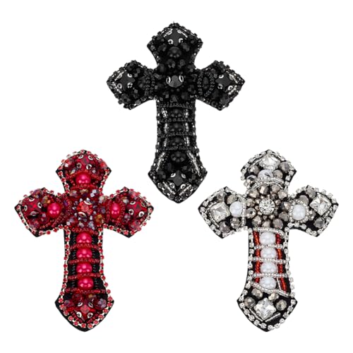 FINGERINSPIRE 3 Stück Kreuz-Applikationen aus Filz, Glas, Strass-Applikationen, Luxus-Flicken mit ABS-Perlen, 7,1 x 9,7 cm, Strass-Dekoration für Kleidung, Taschen, Schuhe – DIY christliche FINGERINSPIRE 3 Stück Kreuz-Applikationen aus Filz, Glas, Strass-Applikationen, Luxus-Flicken mit ABS-Perlen, 7,1 x 9,7 cm, Strass-Dekoration für Kleidung, Taschen, Schuhe – DIY christliche von FINGERINSPIRE