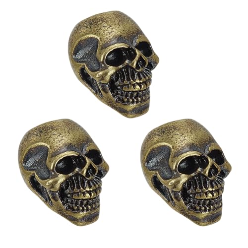 FINGERINSPIRE 3 Stück Messing Totenkopf Messer Lanyard Perle 12x12x15mm Loch 5mm Handgegossener Kupfer Charm Messerperlen Für Messer Anhänger Taschenlampe Schlagring Armband Fallschirmschnur Perlen FINGERINSPIRE 3 Stück Messing Totenkopf Messer Lanyard Perle 12x12x15mm Loch 5mm Handgegossener Kupfer Charm Messerperlen Für Messer Anhänger Taschenlampe Schlagring Armband Fallschirmschnur Perlen von FINGERINSPIRE