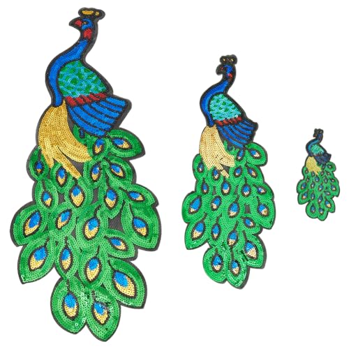 FINGERINSPIRE 3 Stück Pfauen Pailletten Aufnäher 3 Stile Zum Aufbügeln/Aufnähen Bestickte Applikation Grüner Pfauen Aufnäher Pailletten Applikationen Aus Kunststoff Zum Nähen Für Kleidungsdekoration FINGERINSPIRE 3 Stück Pfauen Pailletten Aufnäher 3 Stile Zum Aufbügeln/Aufnähen Bestickte Applikation Grüner Pfauen Aufnäher Pailletten Applikationen Aus Kunststoff Zum Nähen Für Kleidungsdekoration von FINGERINSPIRE
