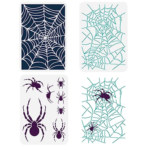 FINGERINSPIRE 3 Stück Spinnennetz Malschablone 21x29.7 cm Wiederverwendbare Halloween Spinnen Schablone Spinnennetz Zeichenvorlage Halloween Themen Schablone Für DIY Urlaub Party Heimdekoration FINGERINSPIRE 3 Stück Spinnennetz Malschablone 21x29.7 cm Wiederverwendbare Halloween Spinnen Schablone Spinnennetz Zeichenvorlage Halloween Themen Schablone Für DIY Urlaub Party Heimdekoration von FINGERINSPIRE