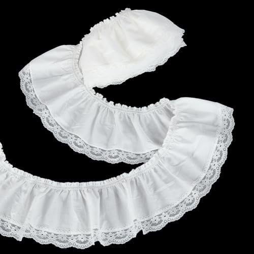 FINGERINSPIRE 3 m Gerüschtes Spitzenband 105mm Breites Baumwollband Mit Spitzenbesatz Weiße Baumwoll Plisseebänder Plissierter Besatz Spitze Für Brautkleider Kleidung DIY Basteln Heimdekoration FINGERINSPIRE 3 m Gerüschtes Spitzenband 105mm Breites Baumwollband Mit Spitzenbesatz Weiße Baumwoll Plisseebänder Plissierter Besatz Spitze Für Brautkleider Kleidung DIY Basteln Heimdekoration von FINGERINSPIRE