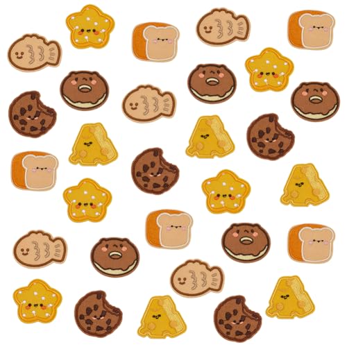 FINGERINSPIRE 30 Stück Kekse Stickerei Stoff Patches 6 Stile Lustige Coole Applikation Patches Selbstklebende Lebensmittelform Applikation Patches für DIY Kleidung Kleider Kleidung Kostüm Handwerk FINGERINSPIRE 30 Stück Kekse Stickerei Stoff Patches 6 Stile Lustige Coole Applikation Patches Selbstklebende Lebensmittelform Applikation Patches für DIY Kleidung Kleider Kleidung Kostüm Handwerk von FINGERINSPIRE