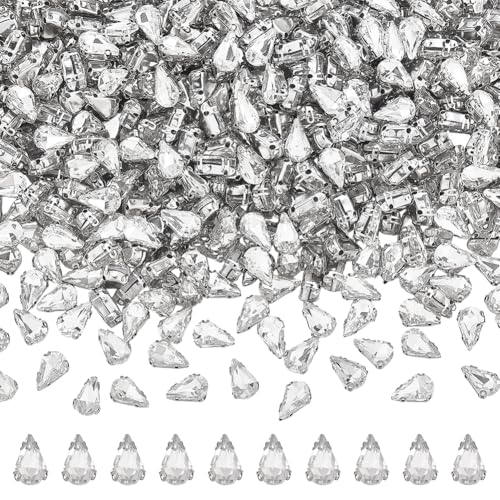 FINGERINSPIRE 300 Stück Strasssteine Zum Aufnähen 7x10mm Tropfenform Klares Glas Strasssteine Mit Edelstahlfassung Krallensatz Kristall DIY Handwerk Für Kleidung Schmuck Handarbeiten FINGERINSPIRE 300 Stück Strasssteine Zum Aufnähen 7x10mm Tropfenform Klares Glas Strasssteine Mit Edelstahlfassung Krallensatz Kristall DIY Handwerk Für Kleidung Schmuck Handarbeiten von FINGERINSPIRE