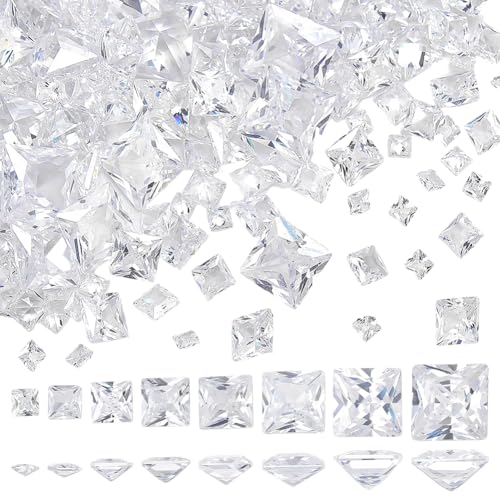 FINGERINSPIRE 314 Stück 8 Größen Klare Facettierte Zirkonia Strass Cabochons Quadratisch Facettierter Strass Synthetischer Edelstein Mit Spitzer Rückseite Für Nagelkunst Basteln Schmuckherstellung FINGERINSPIRE 314 Stück 8 Größen Klare Facettierte Zirkonia Strass Cabochons Quadratisch Facettierter Strass Synthetischer Edelstein Mit Spitzer Rückseite Für Nagelkunst Basteln Schmuckherstellung von FINGERINSPIRE