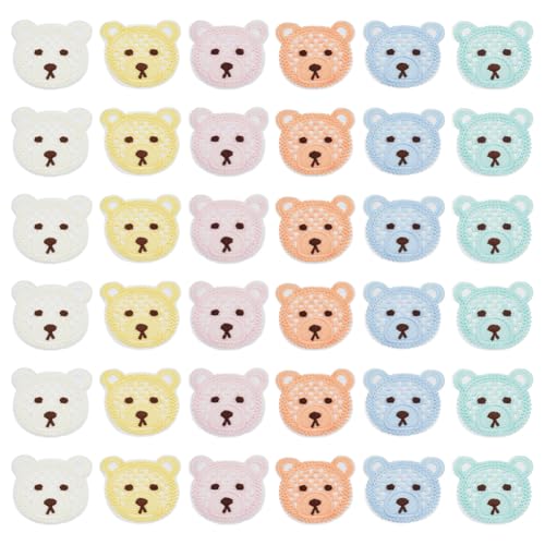 FINGERINSPIRE 36 Stück 6 Farben Gehäkelte Bärenkopf Applikationen 50x50mm Cartoon Tier Applikationen Zum Aufnähen Kleiner Bär Gehäkelte Strickflicken Süßer Bär Gestrickter Applikationsflicken FINGERINSPIRE 36 Stück 6 Farben Gehäkelte Bärenkopf Applikationen 50x50mm Cartoon Tier Applikationen Zum Aufnähen Kleiner Bär Gehäkelte Strickflicken Süßer Bär Gestrickter Applikationsflicken von FINGERINSPIRE
