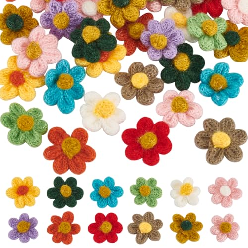 FINGERINSPIRE 36 Stück Gehäkelte Gestrickte Blumen Aufnäher Zum Aufnähen 12 Farben Wolle Feiner Faden Handgefertigt Gewebte Blumenapplikation Gehäkelte Gestrickte Puffblume Für Haare Stirnbänder Hüte FINGERINSPIRE 36 Stück Gehäkelte Gestrickte Blumen Aufnäher Zum Aufnähen 12 Farben Wolle Feiner Faden Handgefertigt Gewebte Blumenapplikation Gehäkelte Gestrickte Puffblume Für Haare Stirnbänder Hüte von FINGERINSPIRE