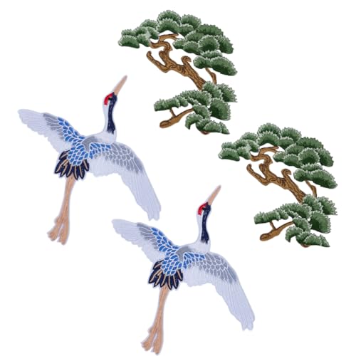 FINGERINSPIRE 4 Stück Kiefernbaum Stickerei Aufnäher Mandschurenkranich Zum Aufbügeln Applikation Baumstickerei Nähflicken Polyester Kranich Stoffflicken Kleidungsreparatur Dekorflicken Für Jeans Hut FINGERINSPIRE 4 Stück Kiefernbaum Stickerei Aufnäher Mandschurenkranich Zum Aufbügeln Applikation Baumstickerei Nähflicken Polyester Kranich Stoffflicken Kleidungsreparatur Dekorflicken Für Jeans Hut von FINGERINSPIRE