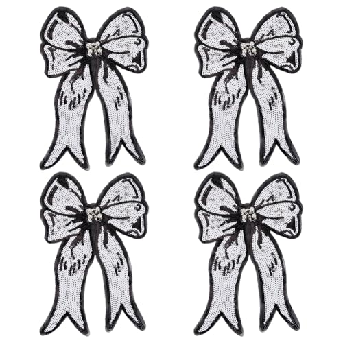 FINGERINSPIRE 4 Stück Pailletten Patches Mit Schleife 285x195mm Schleife Knoten Perlen Pailletten Patch Schleife Gaze Stickapplikation Schleife Applikation Schwarz Weiß Pailletten Reparaturflicken FINGERINSPIRE 4 Stück Pailletten Patches Mit Schleife 285x195mm Schleife Knoten Perlen Pailletten Patch Schleife Gaze Stickapplikation Schleife Applikation Schwarz Weiß Pailletten Reparaturflicken von FINGERINSPIRE