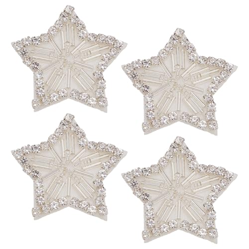 FINGERINSPIRE 4 Stück Stern Applikationen 37x39x4.5mm Transparent Sternform Filz Und Strass Applikationen Zum Aufnähen Kristall Patch Für Kleidung Jeans Jacken Kappen Kleid Tasche Kleidungsreparatur FINGERINSPIRE 4 Stück Stern Applikationen 37x39x4.5mm Transparent Sternform Filz Und Strass Applikationen Zum Aufnähen Kristall Patch Für Kleidung Jeans Jacken Kappen Kleid Tasche Kleidungsreparatur von FINGERINSPIRE