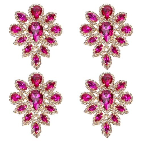 FINGERINSPIRE 4 Stück Tropfen Strass Applikation Rosa Blumen Kristall Applikation DIY Dekorationsflicken Damenmode Für Braut Hochzeitskleid Kleidungsdekoration Geeignet Zum Nähen Und Kleben FINGERINSPIRE 4 Stück Tropfen Strass Applikation Rosa Blumen Kristall Applikation DIY Dekorationsflicken Damenmode Für Braut Hochzeitskleid Kleidungsdekoration Geeignet Zum Nähen Und Kleben von FINGERINSPIRE