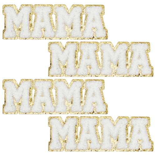 FINGERINSPIRE 4 Stück Weiße Chenille Aufnäher Mit Buchstaben 45x125mm MAMA Aufnäher Mit Buchstaben Zum Aufbügeln Wort MAMA Aufnäher Handtuchtuch Computergesteuerte Stickapplikationen Für DIY FINGERINSPIRE 4 Stück Weiße Chenille Aufnäher Mit Buchstaben 45x125mm MAMA Aufnäher Mit Buchstaben Zum Aufbügeln Wort MAMA Aufnäher Handtuchtuch Computergesteuerte Stickapplikationen Für DIY von FINGERINSPIRE