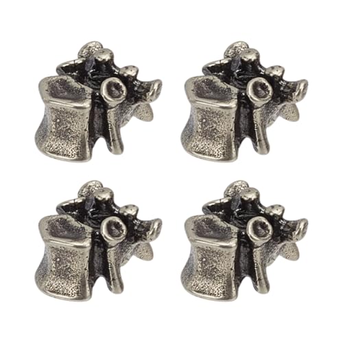 FINGERINSPIRE 4 Stück Wirbel Messer Lanyard Perlen 12x19mm Perlen EDC Messing Kordel Perlen Retro Messing Perlen Schlüsselanhänger DIY Zubehör Metall Europäische Perle Große Lochperlen von FINGERINSPIRE