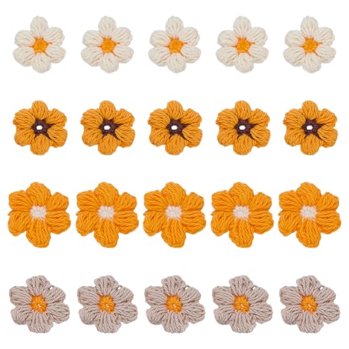 FINGERINSPIRE 40 Stück Gehäkelte Blumenapplikation 4 Farben 2x2.3cm Kleine Orangefarbene Serie Baumwollblumenaufnäher Gehäkelte Blumenverzierungen Mit Loch Für Herbstkollektion Kleidung DIY Bastel FINGERINSPIRE 40 Stück Gehäkelte Blumenapplikation 4 Farben 2x2.3cm Kleine Orangefarbene Serie Baumwollblumenaufnäher Gehäkelte Blumenverzierungen Mit Loch Für Herbstkollektion Kleidung DIY Bastel von FINGERINSPIRE