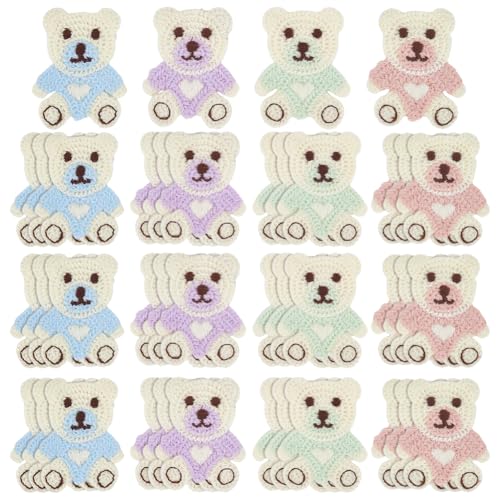 FINGERINSPIRE 40 Stück Kleiner Bär Häkelaufnäher 4 Farben Bär Häkel Strickstoff Applikation 60x46mm Polyester Cartoon Bär Bestickt Zum Aufnähen Verzierungen Patches Für Kleidung Hüte DIY FINGERINSPIRE 40 Stück Kleiner Bär Häkelaufnäher 4 Farben Bär Häkel Strickstoff Applikation 60x46mm Polyester Cartoon Bär Bestickt Zum Aufnähen Verzierungen Patches Für Kleidung Hüte DIY von FINGERINSPIRE